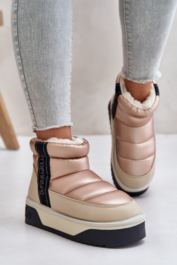 Basso Stivali da neve Su una suola spessa D.Franklin DFSH371010 beige