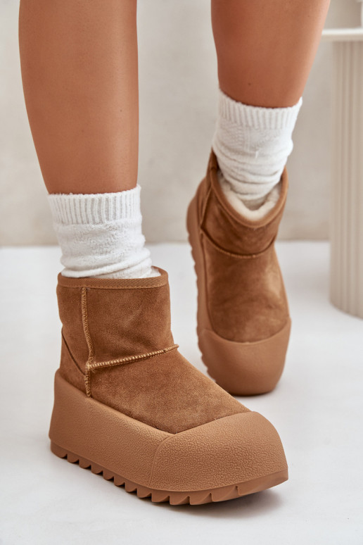 riscaldamento dalla pelle scamosciata Stivali da neve con una piattaforma Big Star OO274A212 colore marrone riscaldamento dalla pelle scamosciata Stivali da neve con una piattaforma Big Star OO274A212 colore marrone