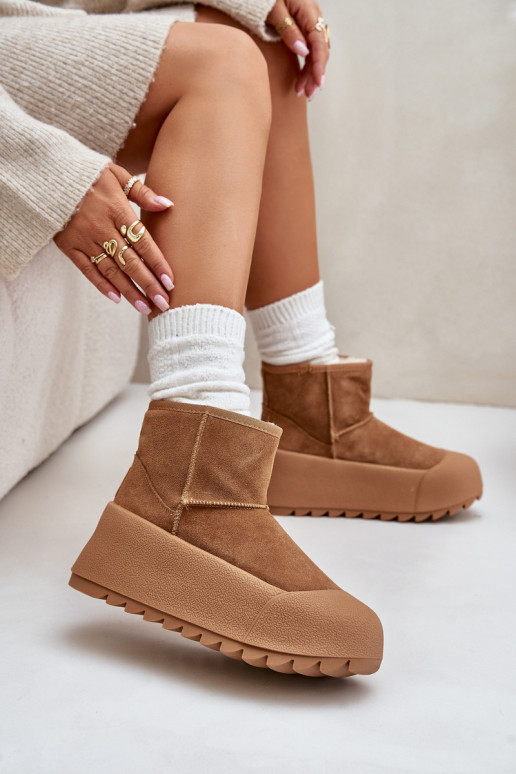 riscaldamento dalla pelle scamosciata Stivali da neve con una piattaforma Big Star OO274A212 colore marrone riscaldamento dalla pelle scamosciata Stivali da neve con una piattaforma Big Star OO274A212 colore marrone