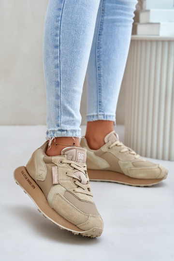 Pelle Scarpe modello sneakers Femminile Big Star OO274564 Hi-Poly System beige 2
