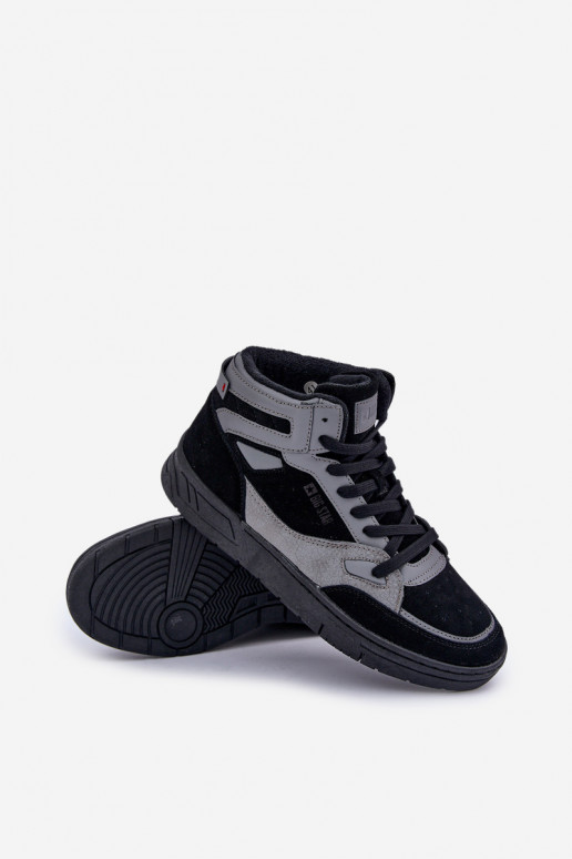 dalla pelle scamosciata Scarpe modello sneakers Deveschio Big Star OO174303 Hi-Poly System Nero e-colore grigio dalla pelle scamosciata Scarpe modello sneakers Deveschio Big Star OO174303 Hi-Poly System Nero e-colore grigio