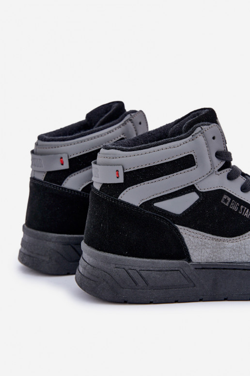 dalla pelle scamosciata Scarpe modello sneakers Deveschio Big Star OO174303 Hi-Poly System Nero e-colore grigio dalla pelle scamosciata Scarpe modello sneakers Deveschio Big Star OO174303 Hi-Poly System Nero e-colore grigio