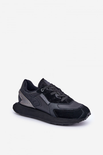 Scarpe da uomo sportive in pelle Big Star OO174297 Hi-Poly System nere