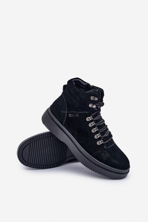 dalla pelle scamosciata scarpe Deveschio riscaldamento Big Star OO174187 colore nero