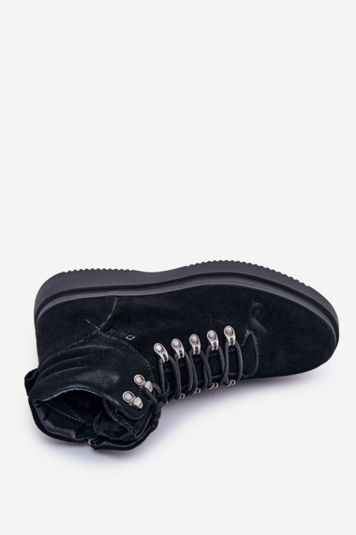 dalla pelle scamosciata scarpe Deveschio riscaldamento Big Star OO174187 colore nero