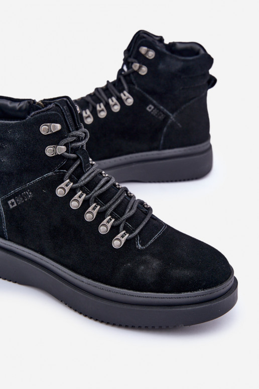 dalla pelle scamosciata scarpe Deveschio riscaldamento Big Star OO174187 colore nero