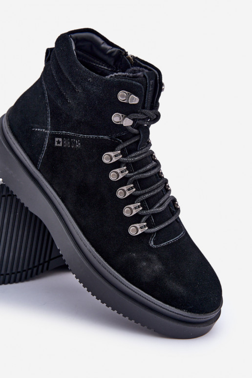 dalla pelle scamosciata scarpe Deveschio riscaldamento Big Star OO174187 colore nero