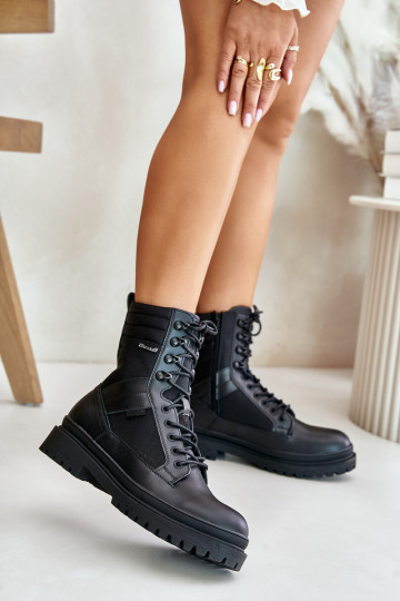 Pelle scarpe Stivali Deveschio riscaldamento Big Star OO174164 colore nero 2