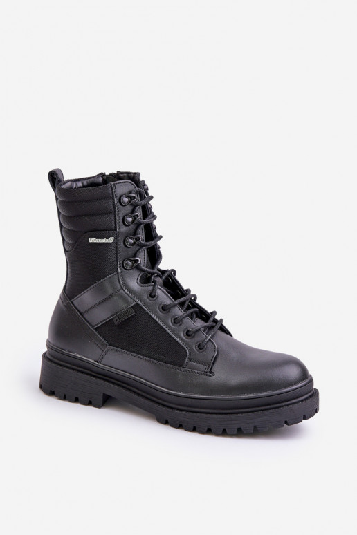 Pelle scarpe Stivali Deveschio riscaldamento Big Star OO174164 colore nero