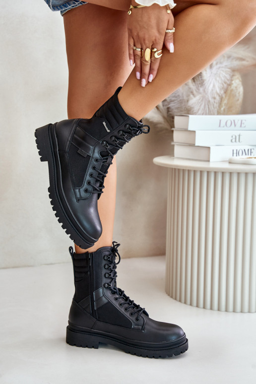 Pelle scarpe Stivali Deveschio riscaldamento Big Star OO174164 colore nero