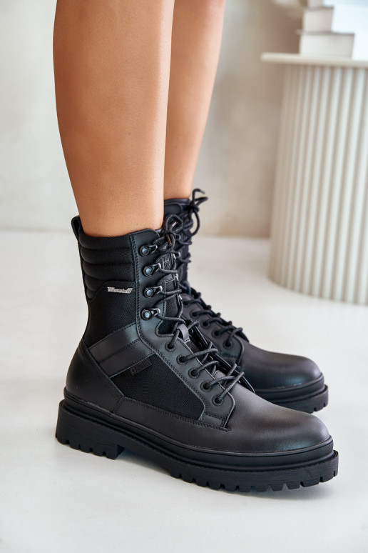 Pelle scarpe Stivali Deveschio riscaldamento Big Star OO174164 colore nero