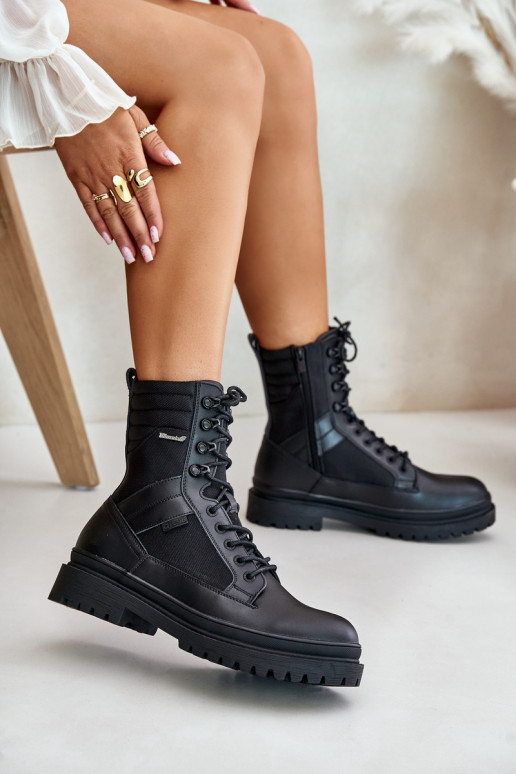 Pelle scarpe Stivali Deveschio riscaldamento Big Star OO174164 colore nero