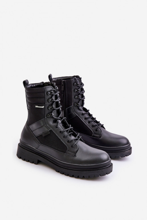 Pelle scarpe Stivali Deveschio riscaldamento Big Star OO174164 colore nero