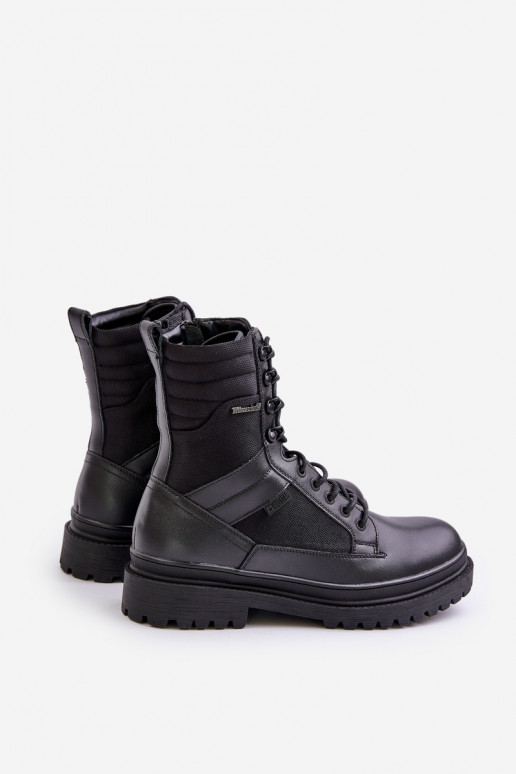 Pelle scarpe Stivali Deveschio riscaldamento Big Star OO174164 colore nero