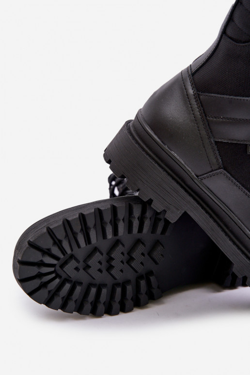 Pelle scarpe Stivali Deveschio riscaldamento Big Star OO174164 colore nero