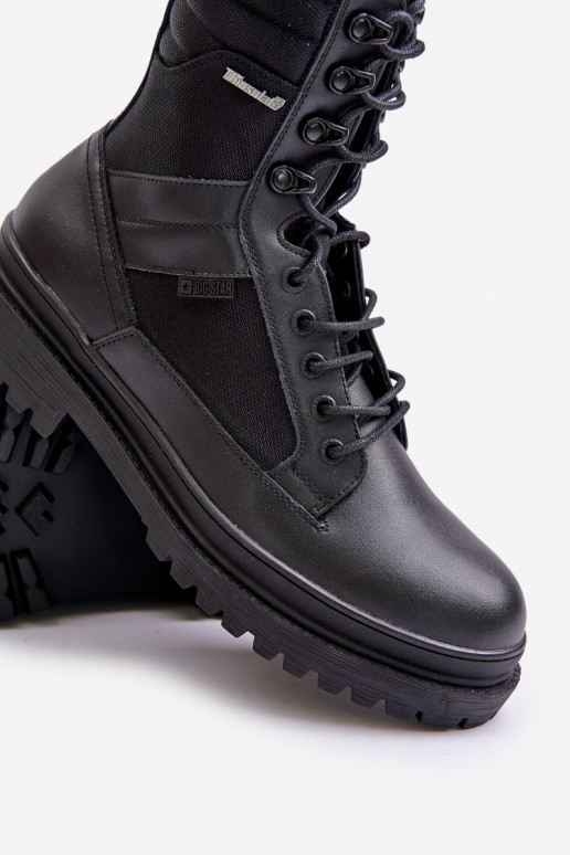 Pelle scarpe Stivali Deveschio riscaldamento Big Star OO174164 colore nero