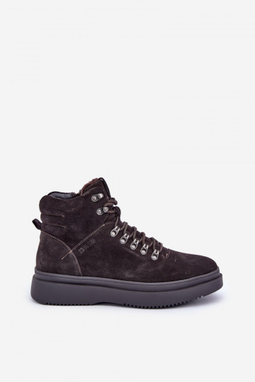 Scarpe da uomo in camoscio calde Big Star OO174189 marroni 2