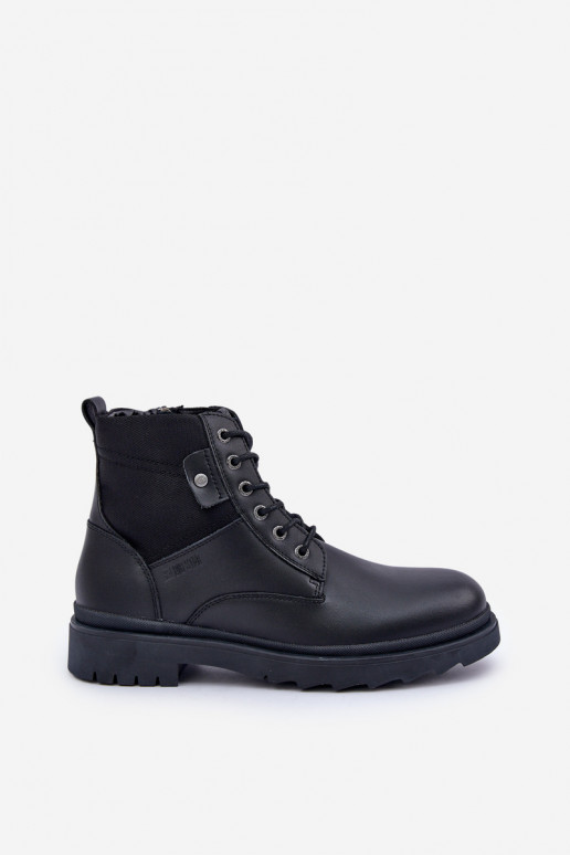 Pelle riscaldamento scarpe Stivali Deveschio Big Star OO174166 colore nero