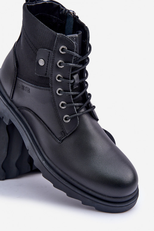 Pelle riscaldamento scarpe Stivali Deveschio Big Star OO174166 colore nero