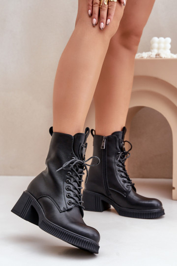 riscaldamento Stivali da donna Realizzato in pelle naturale Vinceza 66671 colore nero