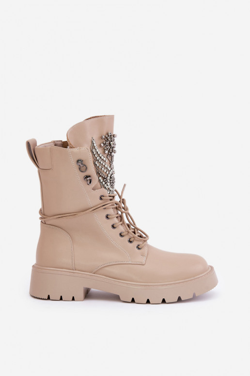 Eko Pelle Stivaletti da lavoro Con decorazione riscaldamento D&A MR880-080 beige Eko Pelle Stivaletti da lavoro Con decorazione riscaldamento D&A MR880-080 beige