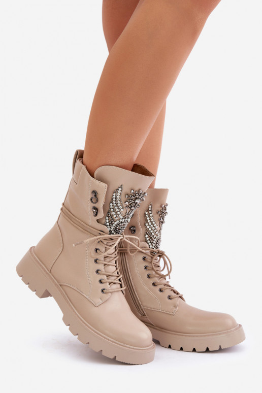 Eko Pelle Stivaletti da lavoro Con decorazione riscaldamento D&A MR880-080 beige Eko Pelle Stivaletti da lavoro Con decorazione riscaldamento D&A MR880-080 beige