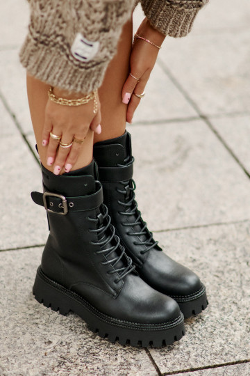 riscaldamento Stivaletti da lavoro con fibbie Big Star OO274137 colore nero 2