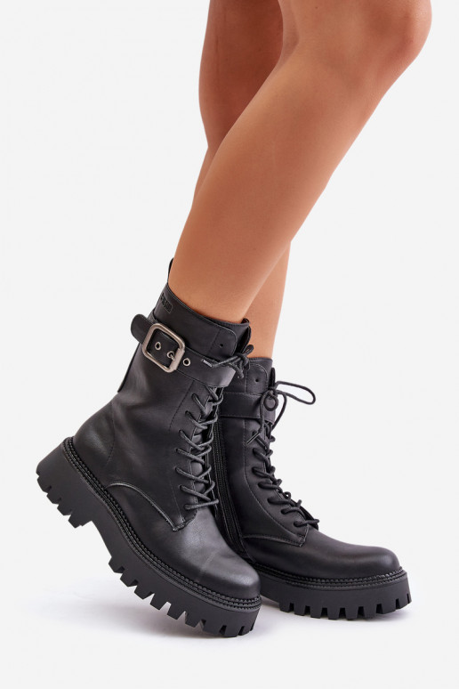 riscaldamento Stivaletti da lavoro con fibbie Big Star OO274137 colore nero