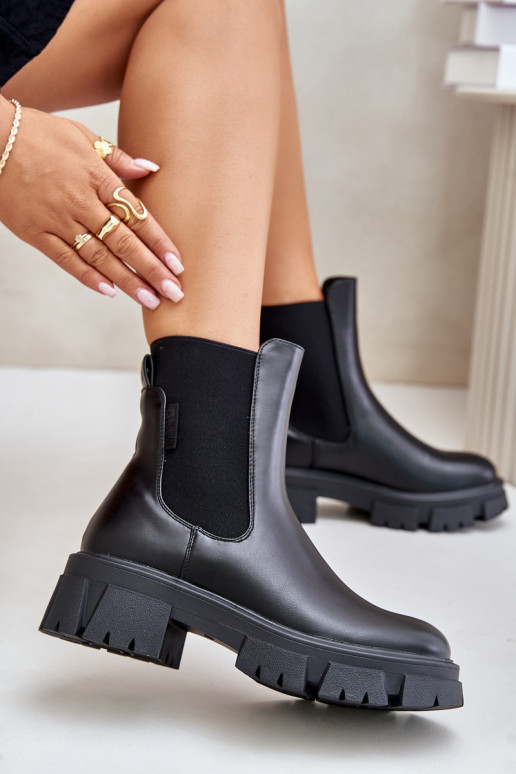 riscaldamento Un modello convincente stivali alla moda in ecopelle Big Star MM274071 colore nero