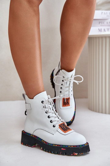 Pelle Stivali scarpe Femminile Al Castello Artiker 55C0515 Colore bianco