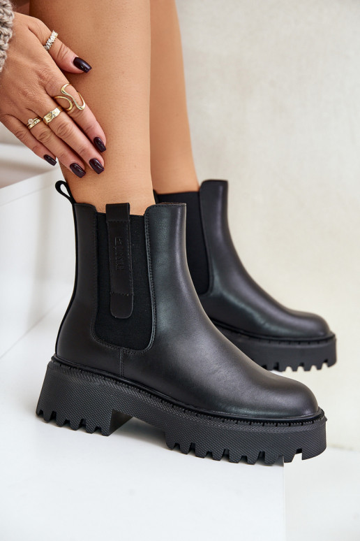 Pelle riscaldamento stivali alla moda Femminile Big Star OO274A386 colore nero Pelle riscaldamento stivali alla moda Femminile Big Star OO274A386 colore nero