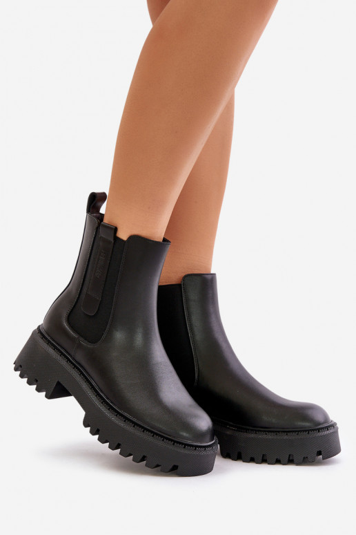 Pelle riscaldamento stivali alla moda Femminile Big Star OO274A386 colore nero Pelle riscaldamento stivali alla moda Femminile Big Star OO274A386 colore nero