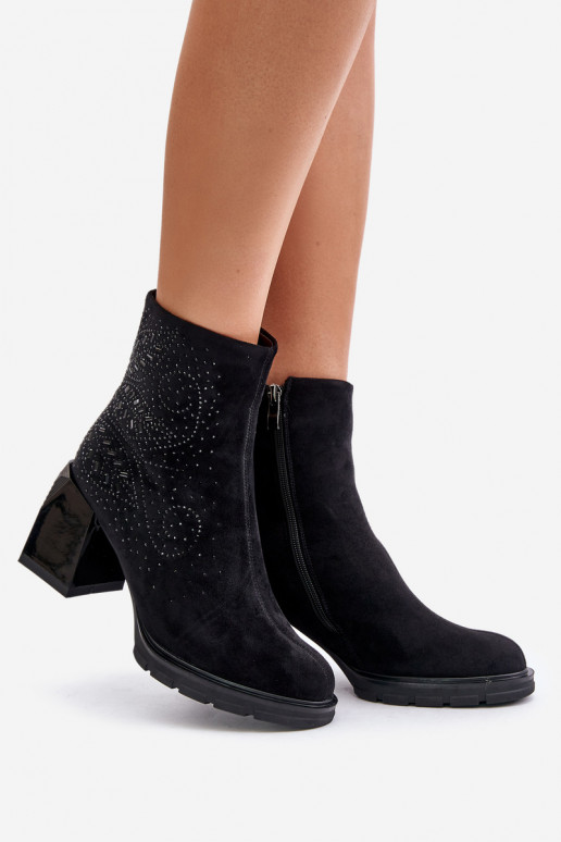 riscaldamento Stivali da donna Con decorazione D&A MR880-130 colore nero riscaldamento Stivali da donna Con decorazione D&A MR880-130 colore nero