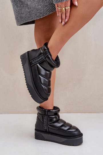 Basso Stivali da neve Su una suola spessa D.Franklin DFSH371011 colore nero