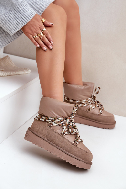 dalla pelle scamosciata Stivali da neve FemminileGrubym Allacciaturam D.Franklin DFSH375003 colore argilla dalla pelle scamosciata Stivali da neve FemminileGrubym Allacciaturam D.Franklin DFSH375003 colore argilla