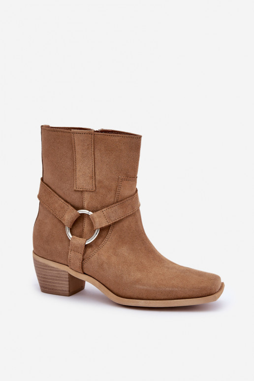 StivaliAbilitatoturalnego dalla pelle scamosciatau con i tacchi Zazoo 3444/2 beige