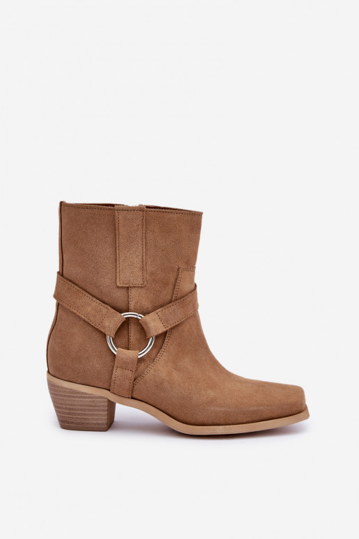 StivaliAbilitatoturalnego dalla pelle scamosciatau con i tacchi Zazoo 3444/2 beige