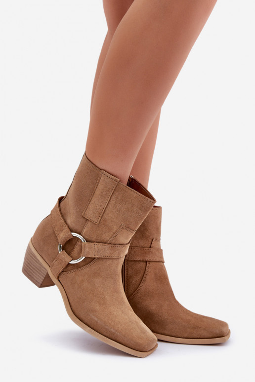 StivaliAbilitatoturalnego dalla pelle scamosciatau con i tacchi Zazoo 3444/2 beige