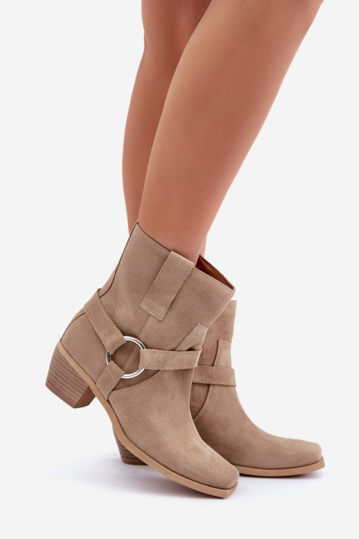 StivaliAbilitatoturalnego dalla pelle scamosciatau con i tacchi Zazoo 3444/2 colore avorio StivaliAbilitatoturalnego dalla pelle scamosciatau con i tacchi Zazoo 3444/2 colore avorio