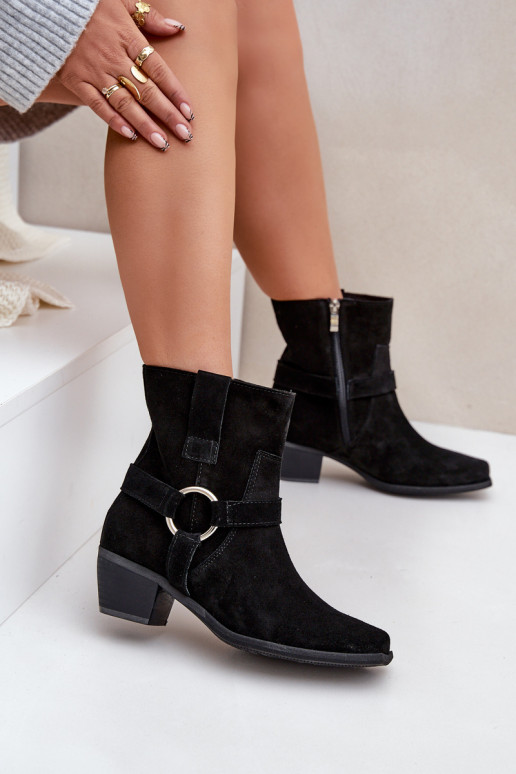 StivaliAbilitatoturalnego dalla pelle scamosciatau con i tacchi Zazoo 3444/2 colore nero StivaliAbilitatoturalnego dalla pelle scamosciatau con i tacchi Zazoo 3444/2 colore nero