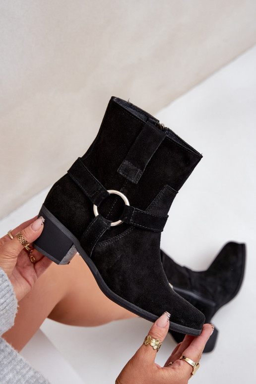 StivaliAbilitatoturalnego dalla pelle scamosciatau con i tacchi Zazoo 3444/2 colore nero StivaliAbilitatoturalnego dalla pelle scamosciatau con i tacchi Zazoo 3444/2 colore nero