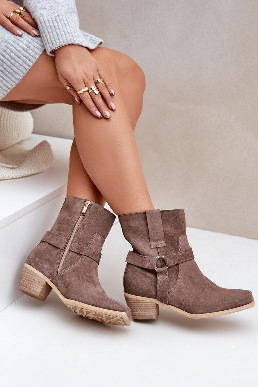 StivaliAbilitatoturalnego dalla pelle scamosciatau con i tacchi Zazoo 3444/2 colore marrone StivaliAbilitatoturalnego dalla pelle scamosciatau con i tacchi Zazoo 3444/2 colore marrone