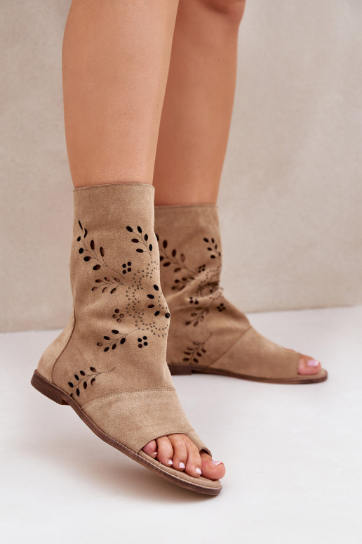 Zazoo 3437 Femminile Sandali in camoscio con uno stivale Al Castello beige Zazoo 3437 Femminile Sandali in camoscio con uno stivale Al Castello beige