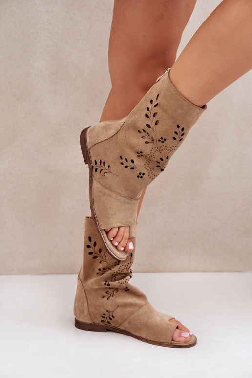 Zazoo 3437 Femminile Sandali in camoscio con uno stivale Al Castello beige Zazoo 3437 Femminile Sandali in camoscio con uno stivale Al Castello beige