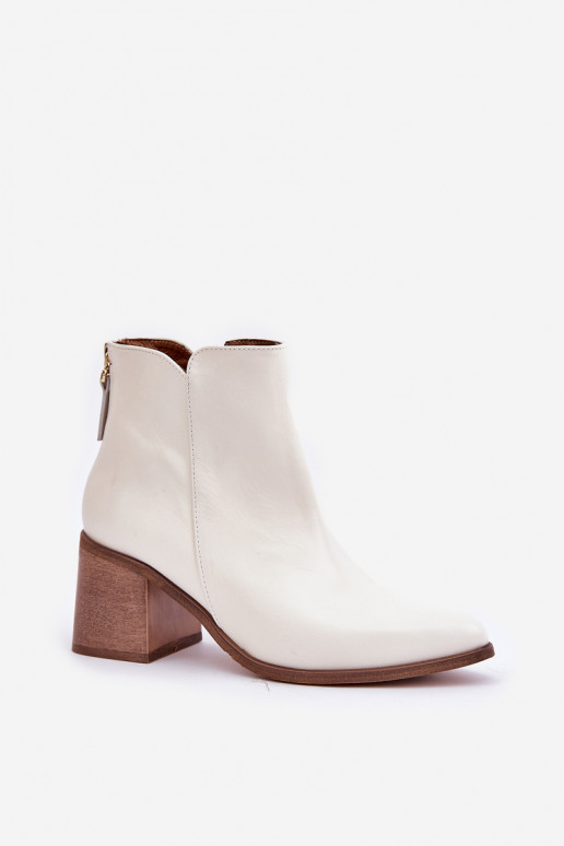 Stivali con i tacchi pelle naturale Zazoo 3673 Colore bianco