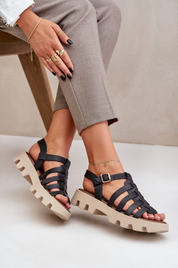 Sandali da donna Femminile Zazoo 3695 colore nero