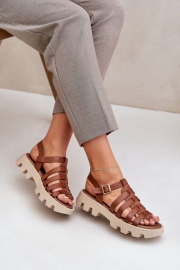 Sandali da donna Zazoo 3695 color marrone
