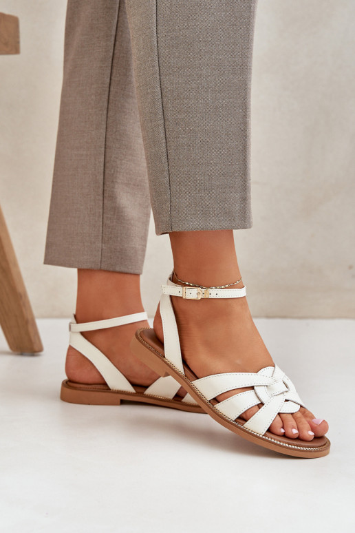 Sandali da donna Femminile con tacchi larghi Zazoo 3688 colore avorio Sandali da donna Femminile con tacchi larghi Zazoo 3688 colore avorio