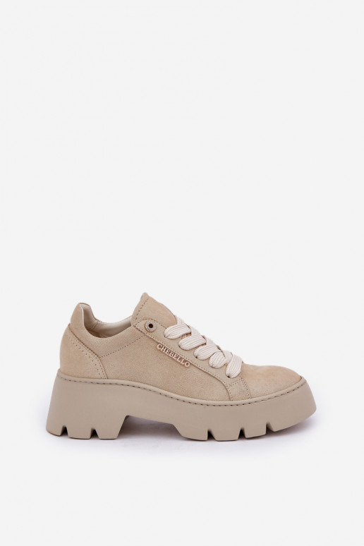 Scarpe modello sneakers scarpe da ginnastica con una piattaforma CheBello 4632 colore dorato