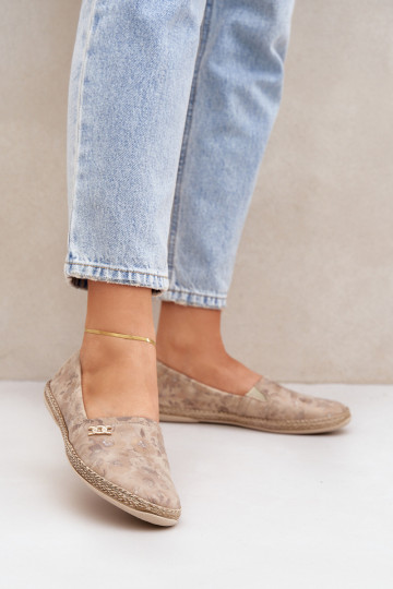 Espadrillas eleganti in suede con fiori per donna Zazoo 10177 color sabbia 2